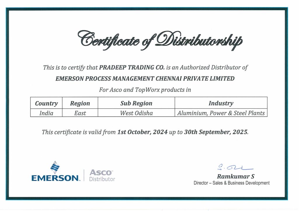 ASCO_EMERSON NEW DEALERSHIP CERTIFICATE